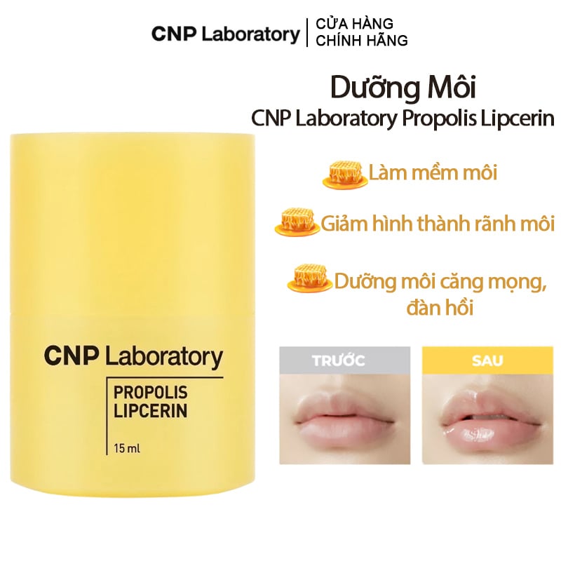 Dưỡng Môi Keo Ong, Cấp Ẩm Môi CNP Laboratory Propolis Lipcerin 15ml