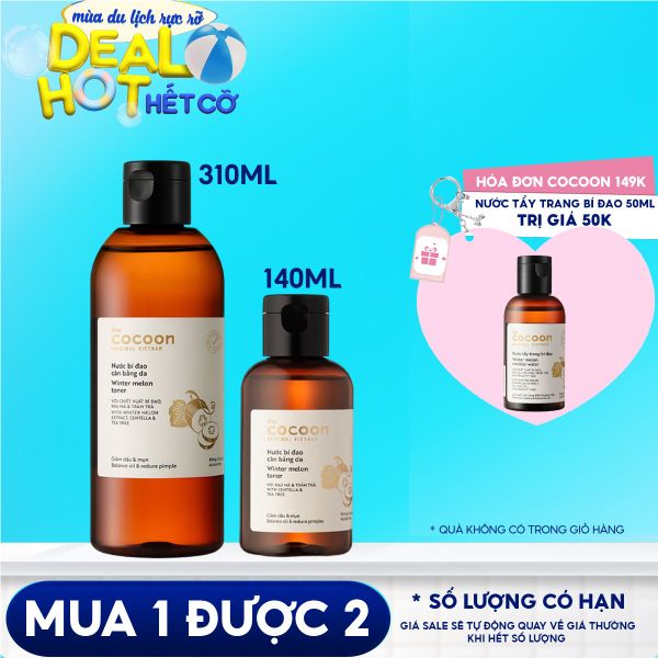 Nước Hoa Hồng Cân Bằng Da Chiết Xuất Bí Đao Cocoon Winter Melon Toner