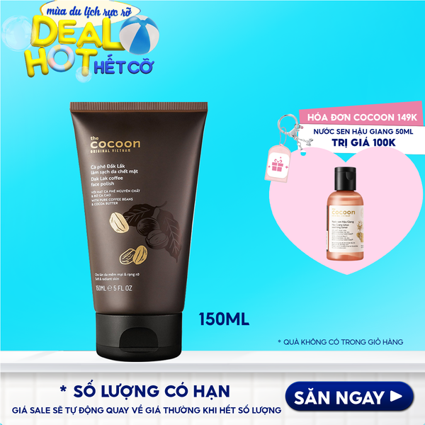 Kem Tẩy Da Chết Chiết Xuất Cà Phê Đắk Lắk Cocoon Dak Lak Coffee Face Polish 150ml