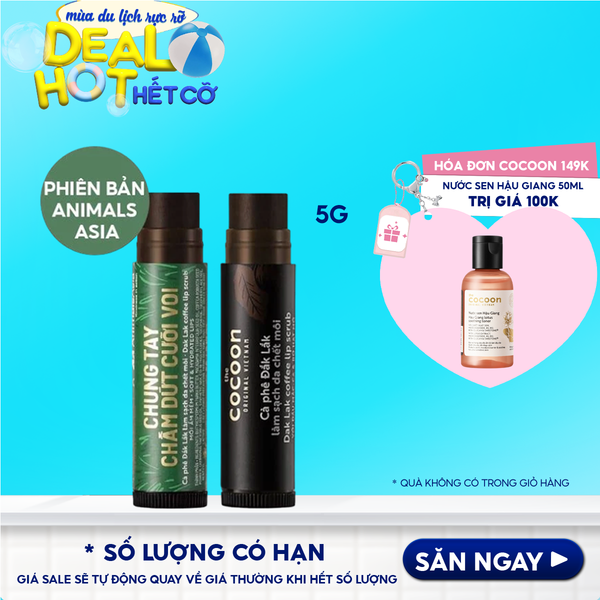 Tẩy Tế Bào Chết Môi Chiết Xuất Cà Phê Đắk Lắk Cocoon Dak Lak Coffee Lip Scrub 5g