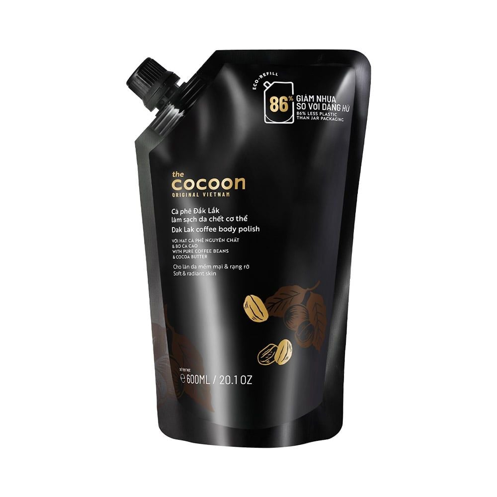Tẩy Da Chết Body Cocoon Làm Đều Màu Da Và Dưỡng Mịn Da Chiết Xuất Cà Phê Dak Lak, Đường Thốt Nốt An Giang Body Polish