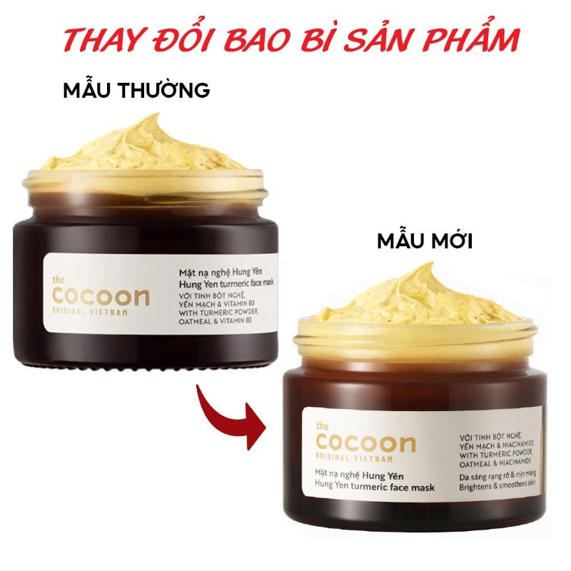 Mặt Nạ Rửa Chiết Xuất Nghệ Hưng Yên Cocoon Turmeric Face Mask