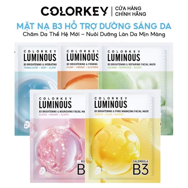  Mặt Nạ Colorkey B3 Hỗ Trợ Dưỡng Sáng Da Luminous B3 Brightening Facial Mask 30ml 