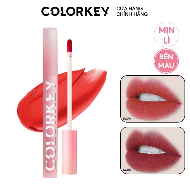 Son Kem Lì Mịn Mượt Lâu Trôi Colorkey Airy Velvet Lip Lacquer 1.7g