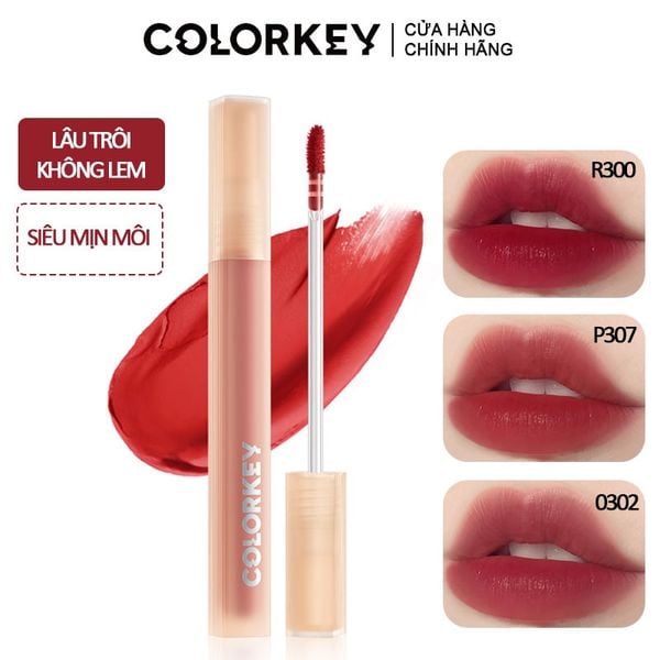 Son Kem Lì Siêu Mịn Môi Colorkey Soft Matte Water Tint 1.8g