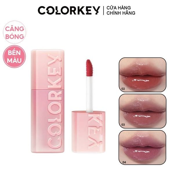 Son Bóng Gương Bền Màu, Lâu Trôi Colorkey Light Chaser Lip Plumping Gloss 1.7g