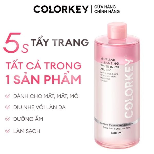  Nước Tẩy Trang 2 Lớp Colorkey Micellar Cleansing Water In Oil All-In-1 