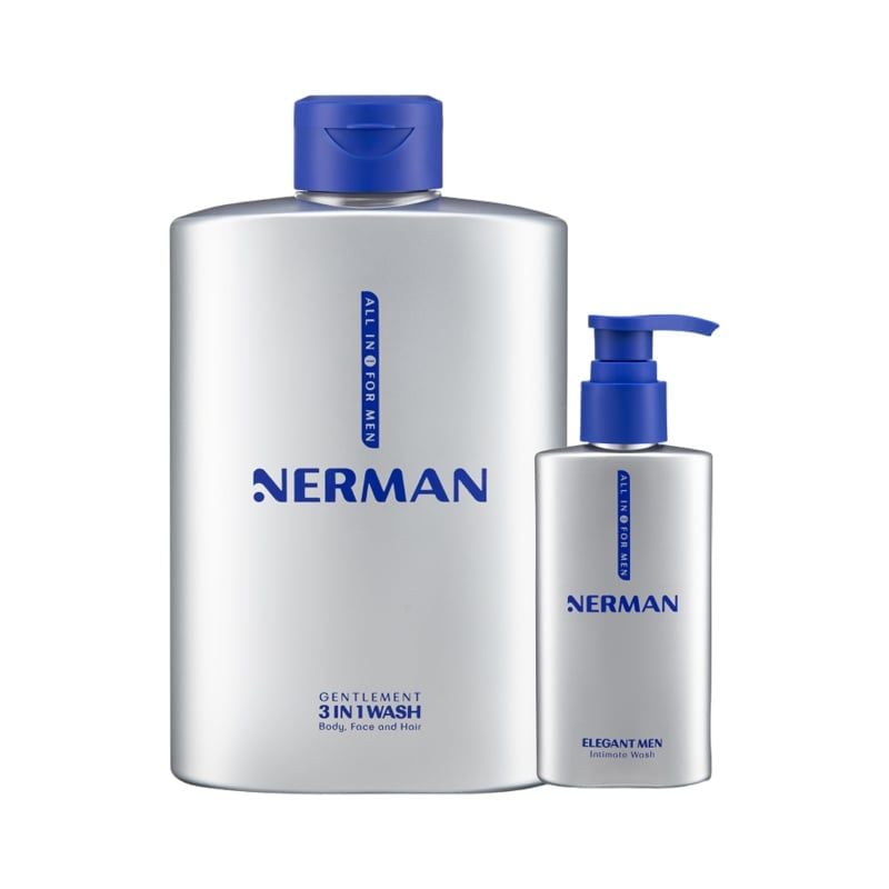 Gel Tắm Gội Rửa Mặt 3in1 Nerman Hương Nước Hoa Cao Cấp Body Face and Hair 3in1 Wash