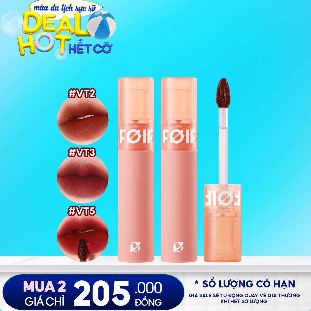 Son Kem Lì Hàn Quốc Thuần Chay, Mịn Mượt Lâu Trôi FOIF Daily Velvet Tint