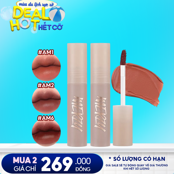 [Academia Collection] Son Kem Siêu Lì, Lâu Trôi, Lên Màu Chuẩn Merzy Academia Mellow Tint 4g