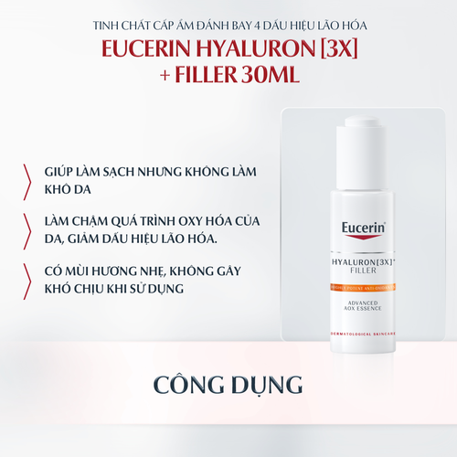 Serum Eucerin Tinh Chất Ngăn Ngừa Lão Hóa Dưỡng Ẩm Sâu Eucerin Anti-age Hyaluron-Filler Advanced AOX Essence 30ml