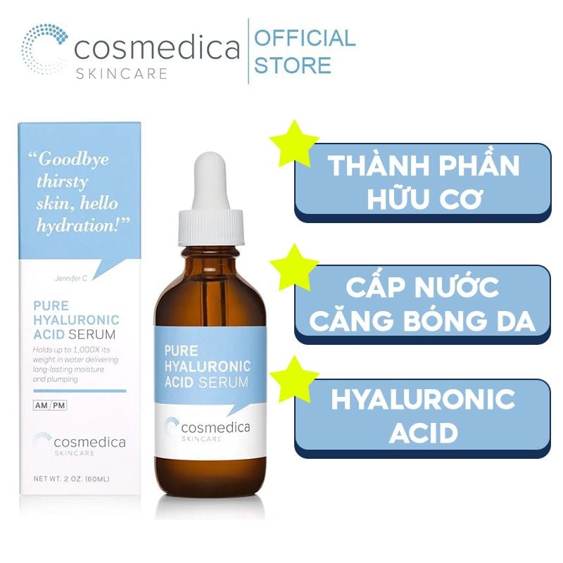 Serum Cosmedica Tinh Chất Dưỡng Ẩm Cosmedica Pure Hyaluronic Acid Serum 60ml