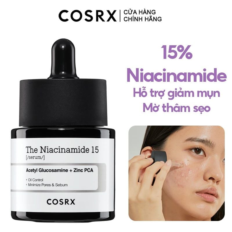 Serum Chăm Sóc Da Mụn Cosrx The Niacinamide 15 Serum 20ml