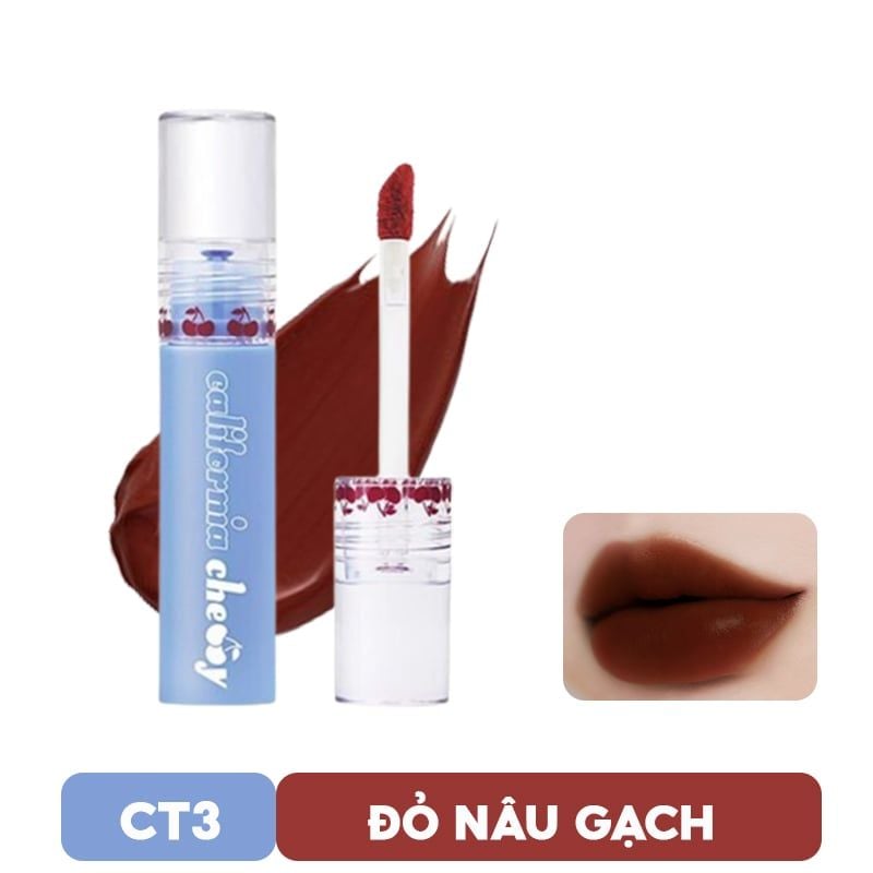 Son Kem Lì, Lên Màu Chuẩn Dearmay California Cherry Velvet Tint 4.4g