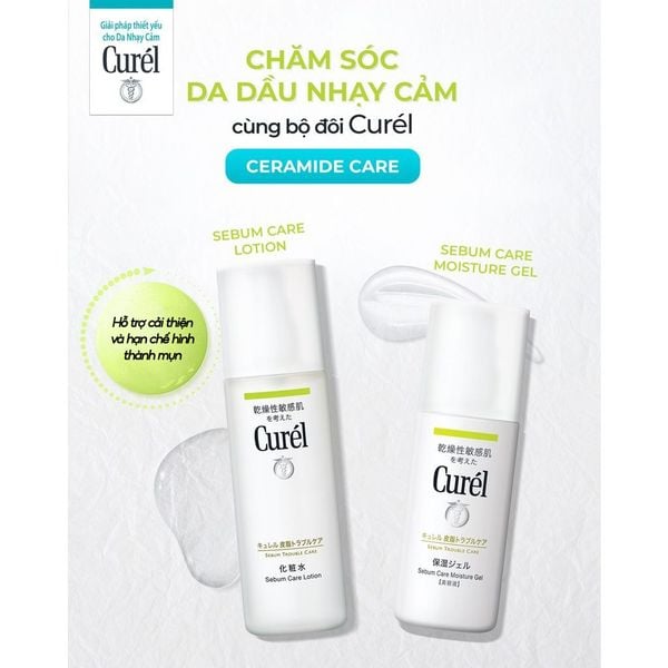  Nước Hoa Hồng Curél Kiểm Soát Dầu Sebum Trouble Care Moisture Facial Lotion 150ml 