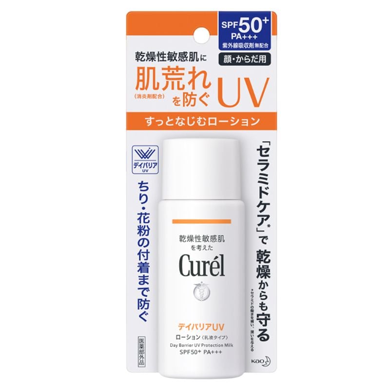 Sữa Chống Nắng Vật Lý Curél Dưỡng Ẩm, Bảo Vệ Da UV Protection Milk SPF50+/PA+++ 60ml