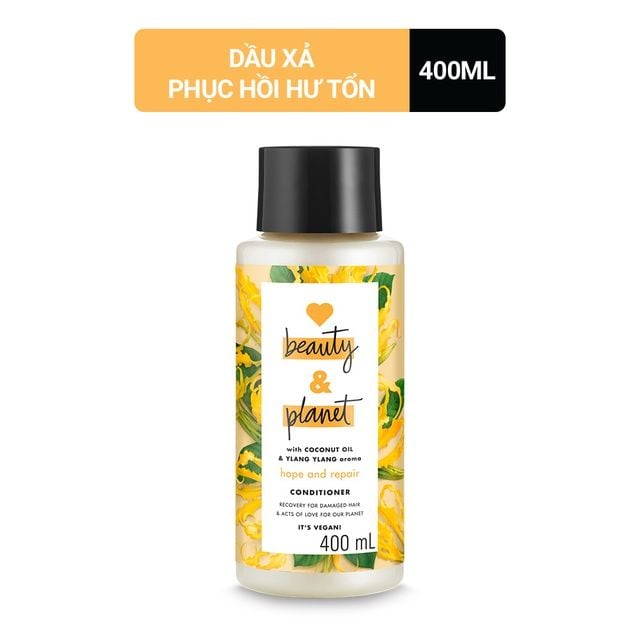 Dầu Xả Love Beauty And Planet Hỗ Trợ Phục Hồi Tóc Hư Tổn Hope And Repair Conditioner 400ml