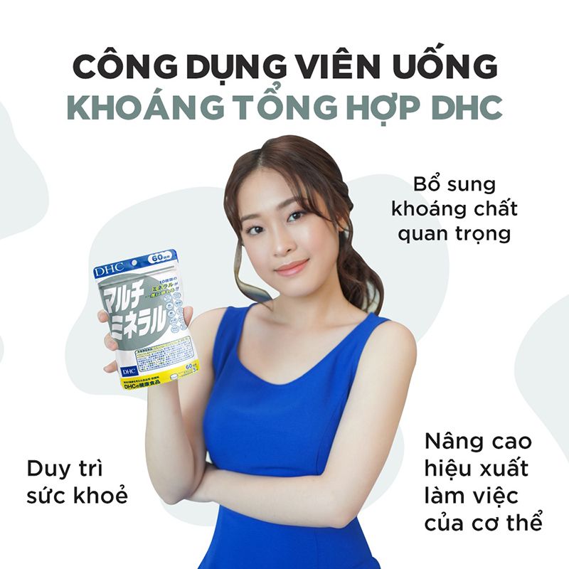 [GÓI 90 VIÊN/ 30 NGÀY] Viên Uống Bổ Sung Khoáng Chất Tổng Hợp, Cải Thiện Da Mụn DHC Multi Minerals