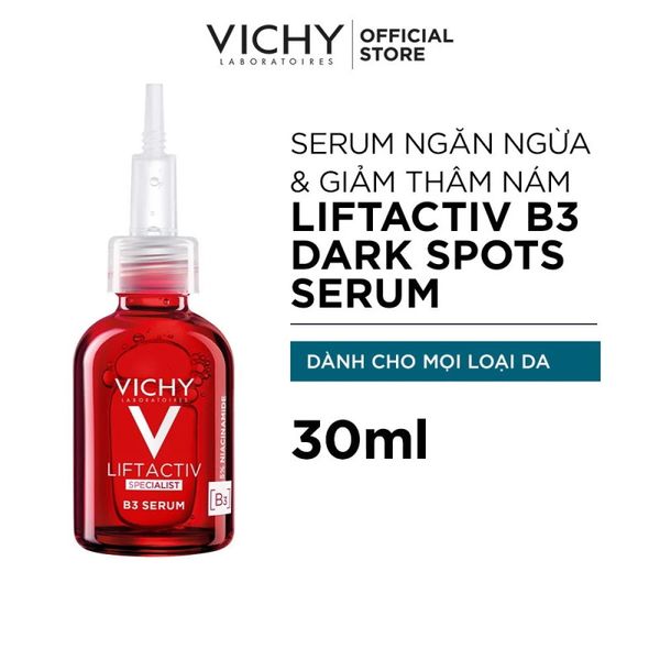  Tinh Chất Giúp Cải Thiện & Ngăn Ngừa Thâm Nám Đốm Nâu Toàn Diện Vichy Liftactiv B3 Dark Spots Serum 30ml 