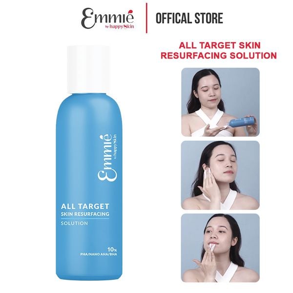 Nước Cân Bằng Da Và Tẩy Tế Bào Chết Emmié By HappySkin All Target Skin Resurfacing Solution 160ml