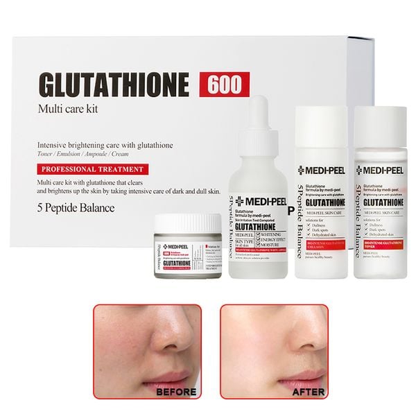 [4 Items] Bộ Sản Phẩm Medi-Peel Dưỡng Trắng, Cấp Ẩm Bio-Intense Glutathione 600 Multi Care Kit