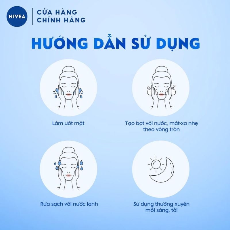 Sữa Rửa Mặt Nivea Hỗ Trợ Làm Sáng Da Pearl Bright Micro Bubbles Deep Clean Foam 100g