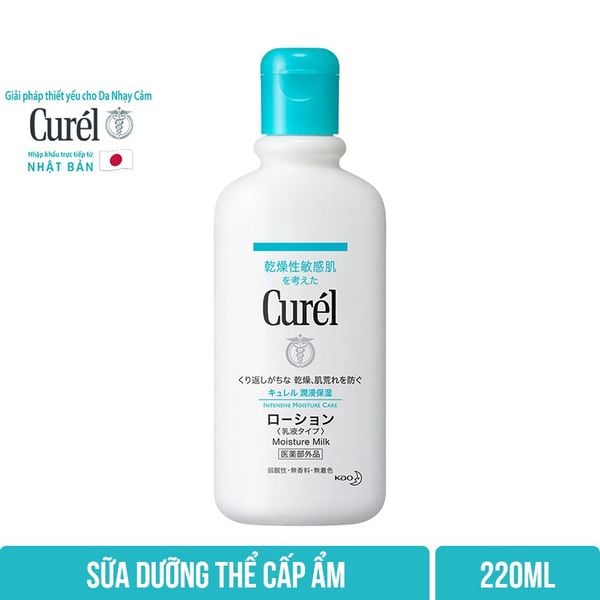  [220ml] Sữa Dưỡng Thể Curél Cấp Ẩm Chuyên Sâu Intensive Moisture Care Moisture Milk 