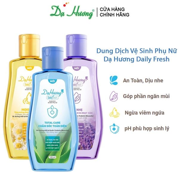  Dung Dịch Vệ Sinh Phụ Nữ Dạ Hương Daily Fresh 120ml (Che tên sản phẩm khi giao hàng) 
