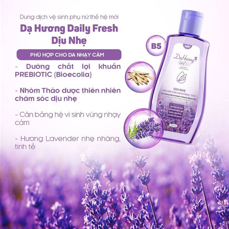Dung Dịch Vệ Sinh Phụ Nữ Dạ Hương Daily Fresh 120ml (Che tên sản phẩm khi giao hàng)