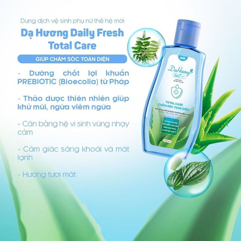 Dung Dịch Vệ Sinh Phụ Nữ Dạ Hương Daily Fresh 120ml (Che tên sản phẩm khi giao hàng)