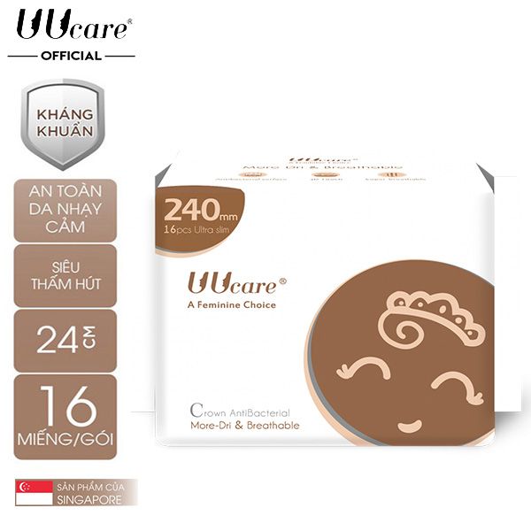  Băng Vệ Sinh Kháng Khuẩn Ban Ngày UUcare Crown (Che tên sản phẩm khi giao hàng) 
