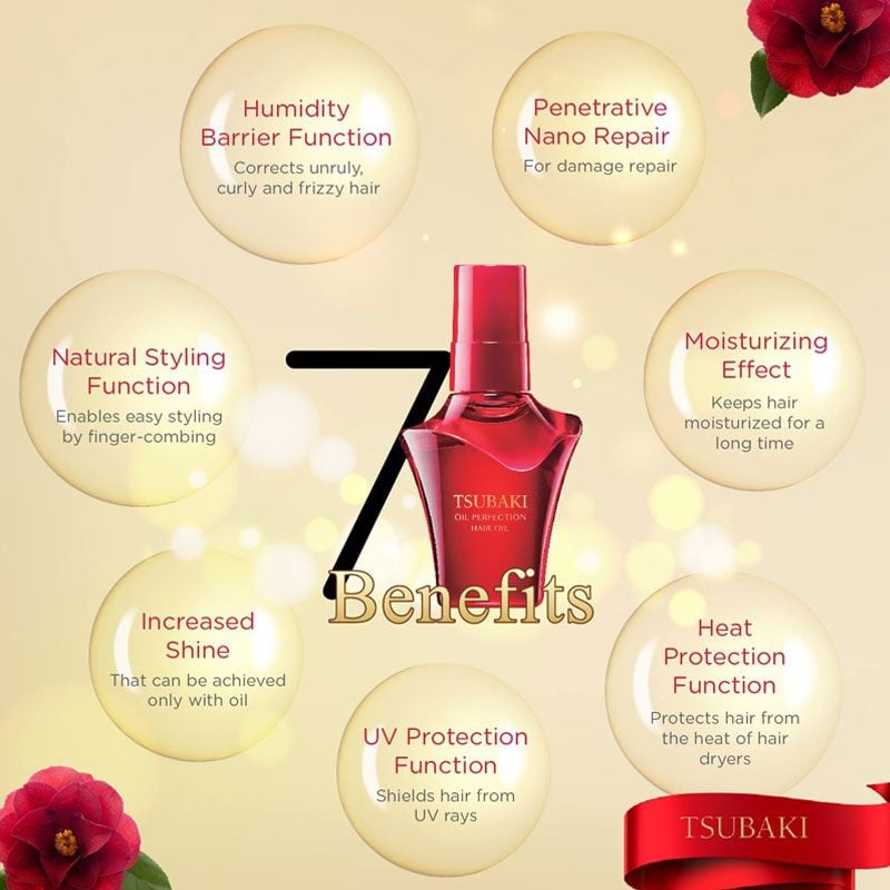 Tinh Dầu Dưỡng Tsubaki Hỗ Trợ Phục Hồi Tóc Hư Tổn Oil Perfection Hair Oil 50ml