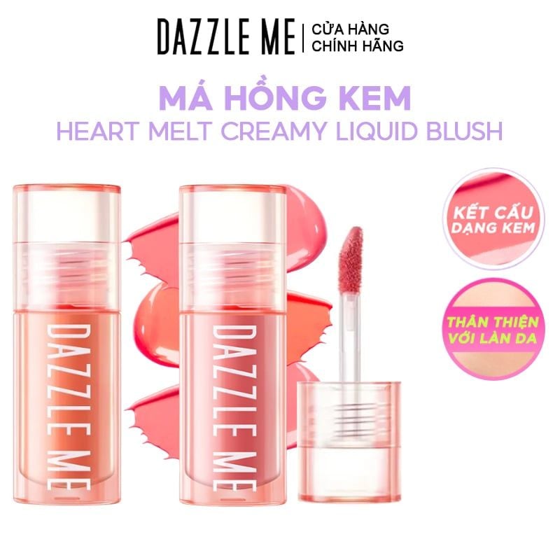 Má Hồng Kem DAZZLE ME Heart Melt Creamy Liquid Blush