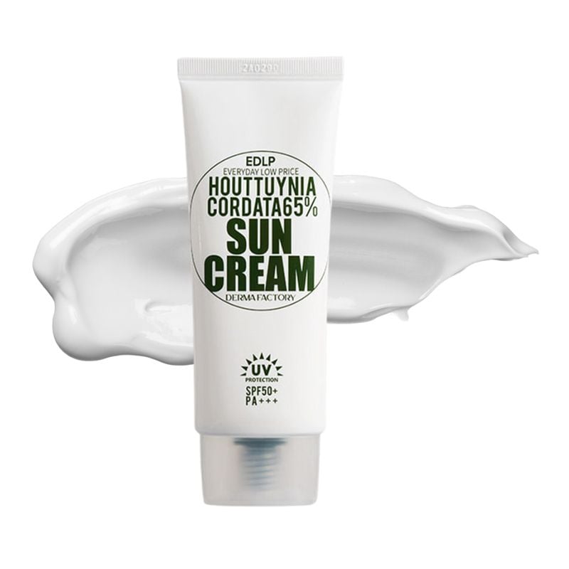 Kem Chống Nắng Derma Factory Dưỡng Ẩm, Làm Dịu Da EDLP Houttuynia Cordata 65% Suncream SPF50+/PA+++ 50g