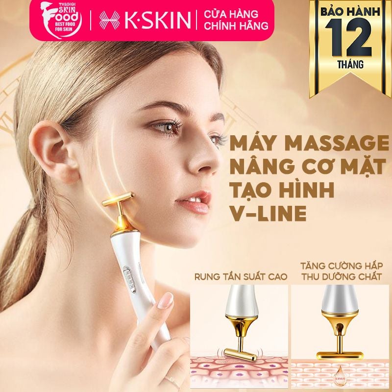 Máy Massage Nâng Cơ Mặt, Tạo Hình V-line K.Skin Face Lifting Bar White KD9060