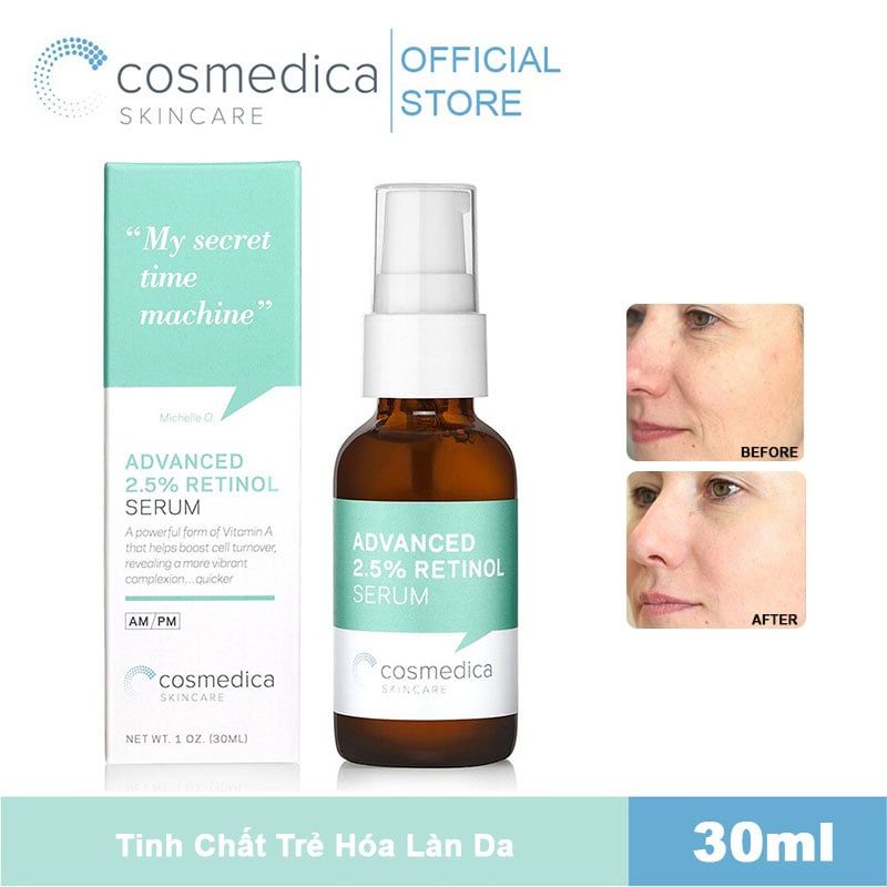 Serum Cosmedica Tinh Chất Trẻ Hóa Làn Da Cosmedica Advanced Retinol Serum 2.5% 30ml