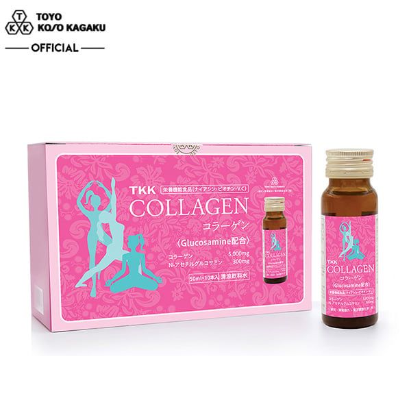 [Hộp 10 Chai] Nước Uống Bổ Sung Collagen, Cải Thiện Trắng Da TKK Collagen Glucosamine