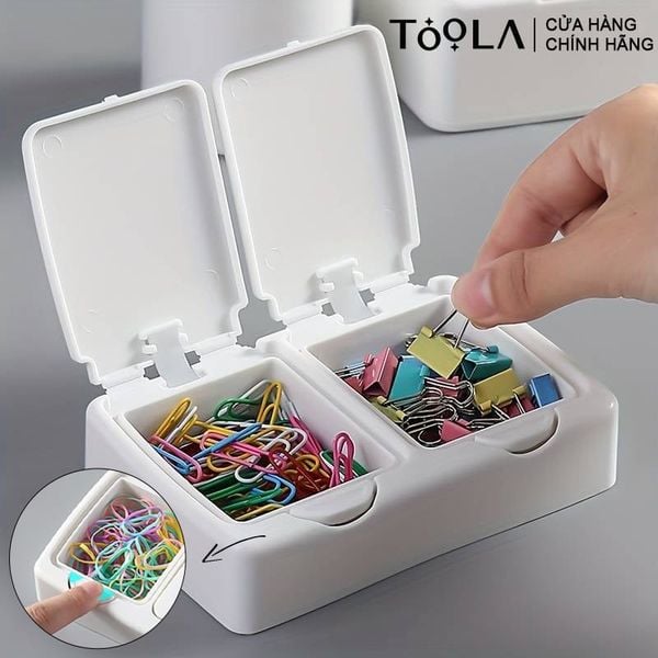  [NHẬP KHẨU] Hộp Đựng Phụ Kiện TOOLA Nắp Bật Đa Năng, Tiện Dụng 
