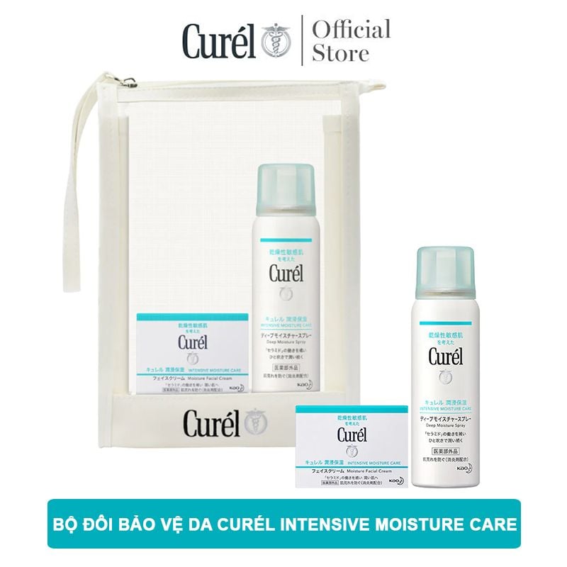 [2 Items] Bộ Đôi Dưỡng Ẩm, Bảo Vệ Da Curél Intensive Moisture Care (Kem Dưỡng Da 40g +  Xịt Dưỡng Da 60g)