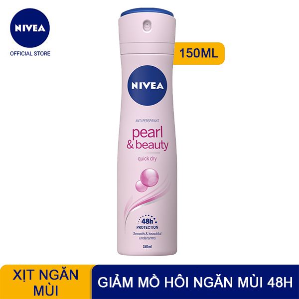 Xịt Ngăn Mùi Nivea Ngọc Trai Anti-Perspirant Spray Pearl & Beauty 150ml