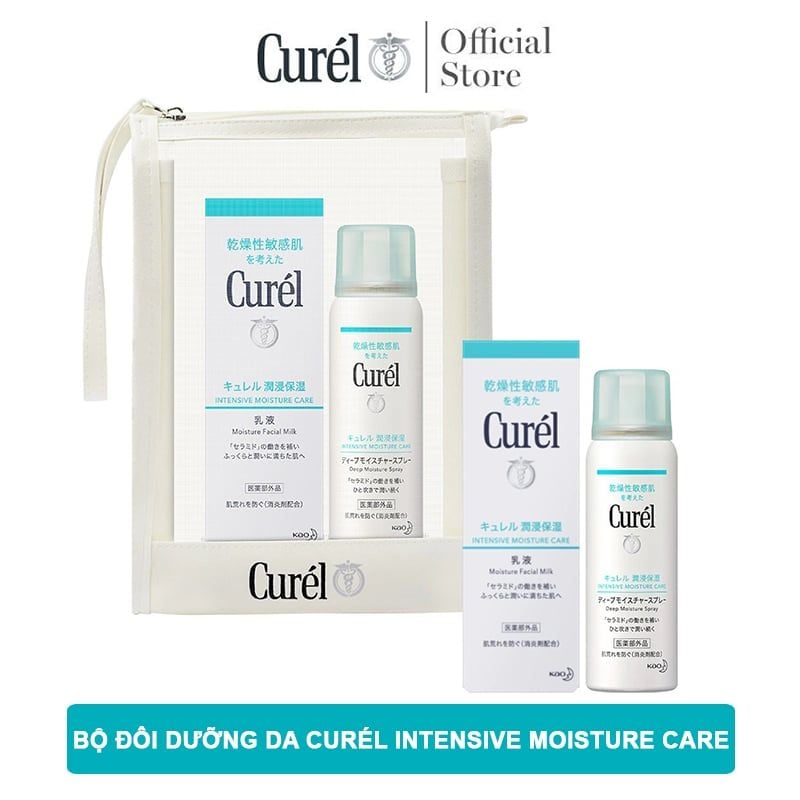 [2 Items] Bộ Đôi Dưỡng Da Curél Intensive Moisture Care Moisture Facial (Sữa Dưỡng 120ml + Xịt Dưỡng 60g)