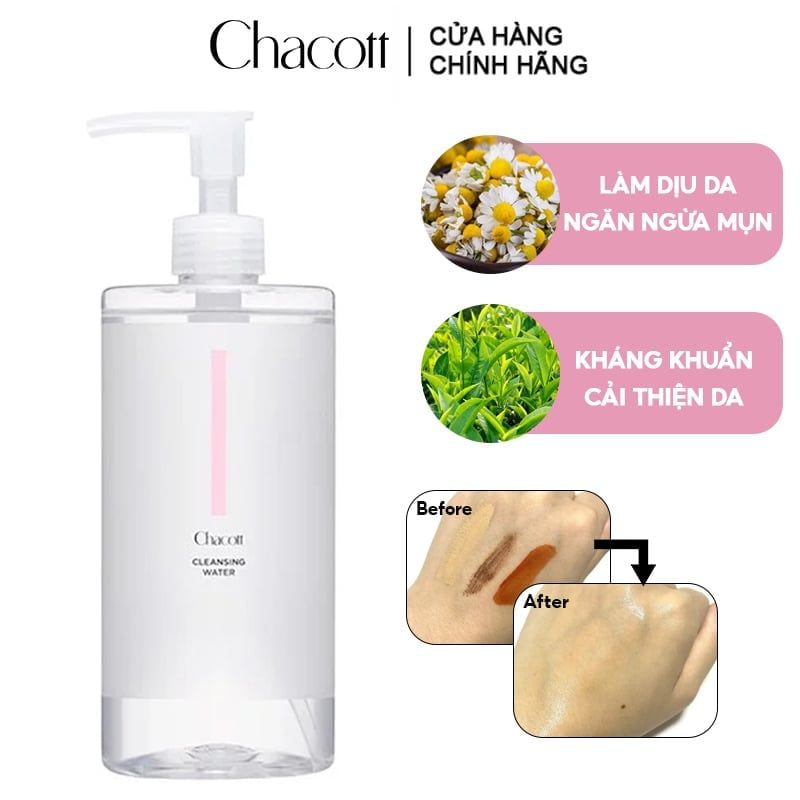 Nước Tẩy Trang Làm Sạch Sâu Dành Cho Da Nhạy Cảm Chacott For Professionals Cleansing Water 500ml