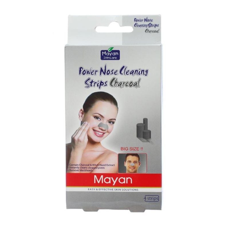 [Hộp 4 Miếng] Miếng Dán Lột Mụn Giảm Mụn Đầu Đen, Mụn Cám, Thu Nhỏ Lỗ Chân Lông Mayan Nose Strips