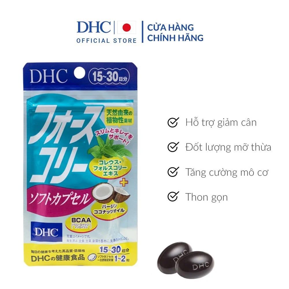 Viên Uống Giảm Cân DHC Forskohlii Soft Capsule 60 Viên/30 Ngày