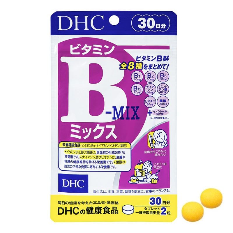 [GÓI 60 VIÊN /30 NGÀY] Viên Uống Vitamin B Tổng Hợp, Hỗ Trợ Tăng Cường Và Bảo Vệ Sức Khỏe DHC Vitamin B Mix (date 12/2026)