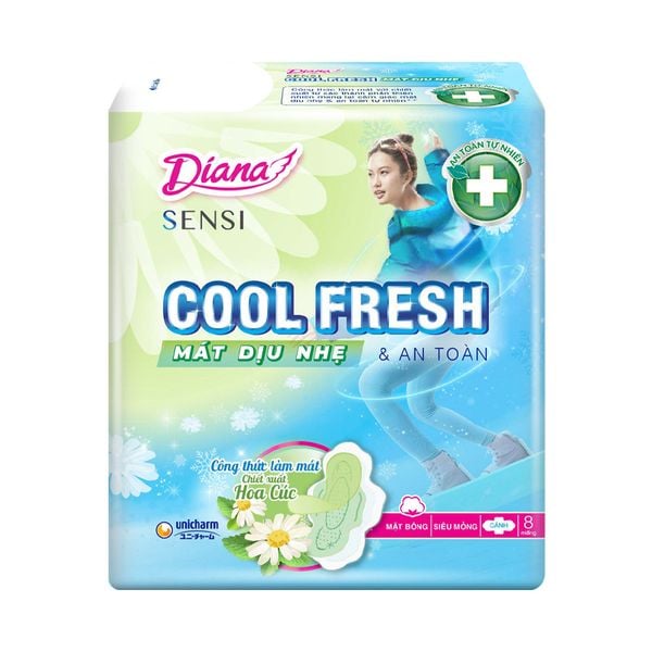  Băng Vệ Sinh Diana Sensi Cool Fresh Có Cánh (Che tên sản phẩm khi giao hàng) 