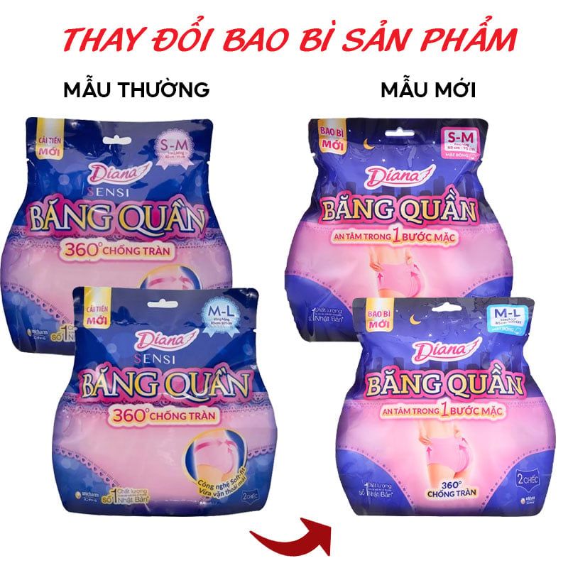 Băng Vệ Sinh Diana Sensi Băng Quần 360 Chống Tràn (Che tên sản phẩm khi giao hàng)