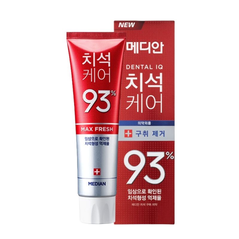 [4 MÀU] Kem Đánh Răng Giúp Trắng Răng, Giảm Ố, Loại Bỏ Mùi Hôi Median Dental IQ 93% Toothpaste 120g