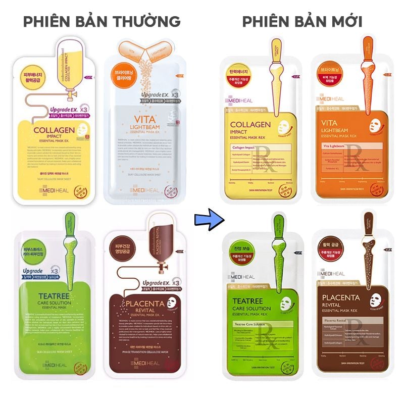 Mặt Nạ Miếng Cấp Ẩm, Hỗ Trợ Dưỡng Trắng, Cải Thiện Nếp Nhăn Mediheal Essential Mask (Teatree, Collagen, Vita, Placenta, Watermide, Madecassoside)