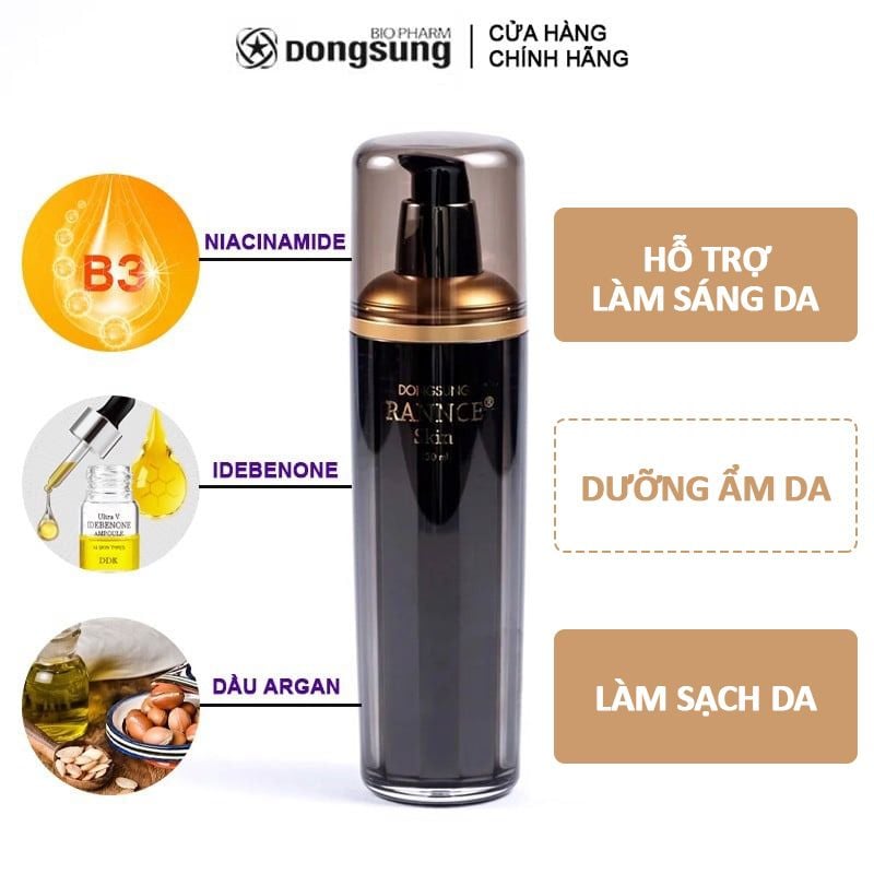 Nước Hoa Hồng Hỗ Trợ Dưỡng Trắng Dongsung Rannce Skin 130ml (date 10/2024)